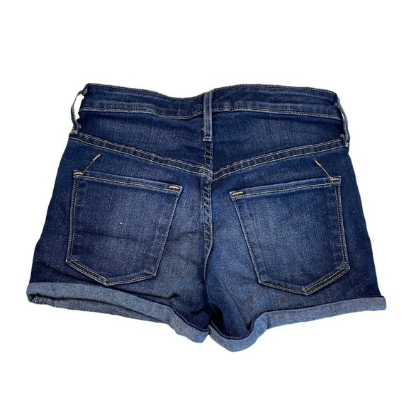 Mossimo High Rise Dark Wash Rolled Cuff Short, size 00 - Picture 2 of 3